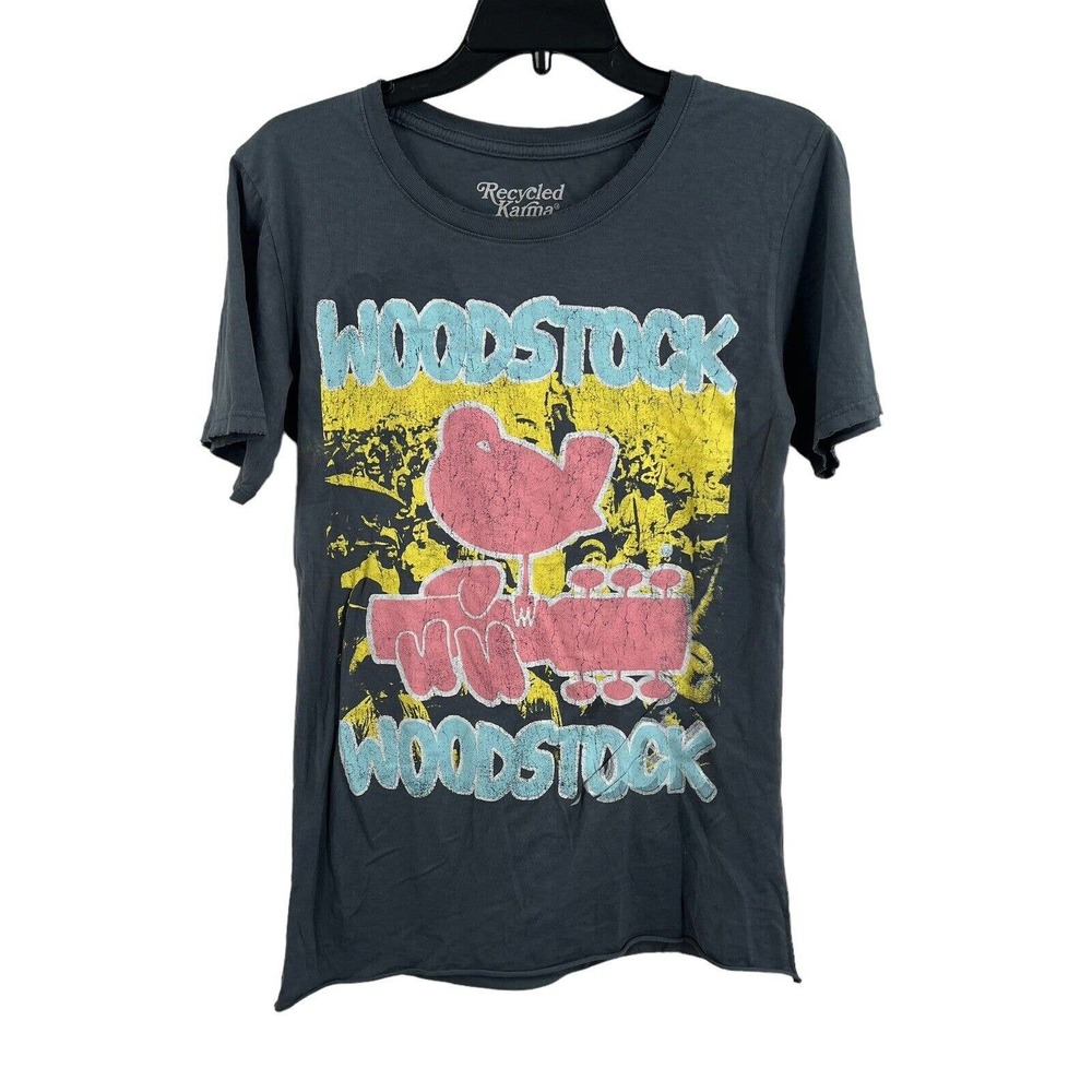 Recycled Karma Grey‎ Woodstock Graphic Tee XS New